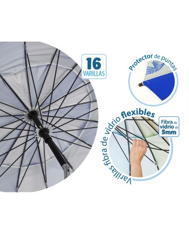 Ombrellone Azzurro Ø 220 cm SPF50+ Marino Ombrellone Azzurro Ø 220 cm SPF50+ Marino