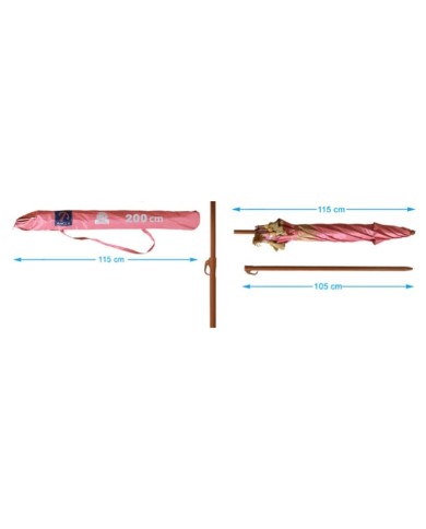 Ombrellone Corallo 200 cm UPF 50+ Ombrellone Corallo 200 cm UPF 50+