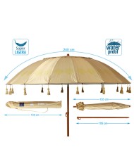 Ombrellone Beige Ø 240 cm SPF50+
