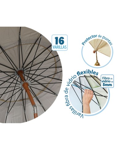 Ombrellone Beige Ø 240 cm SPF50+ Ombrellone Beige Ø 240 cm SPF50+