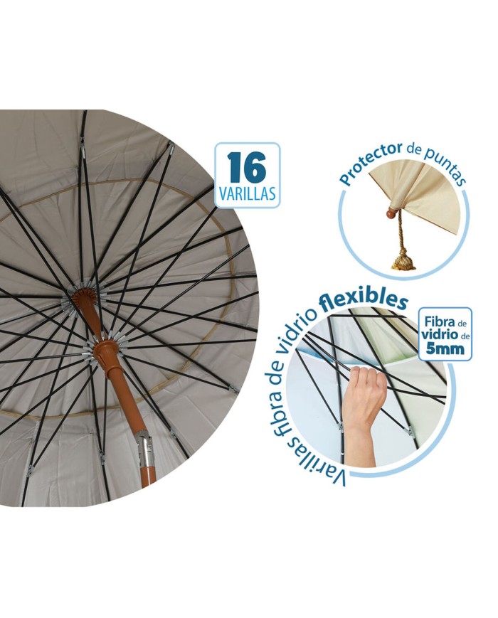 Ombrellone Beige Ø 240 cm SPF50+
