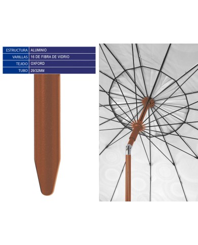 Ombrellone Beige Ø 240 cm SPF50+ Ombrellone Beige Ø 240 cm SPF50+