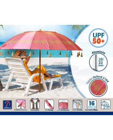 Ombrellone Corallo Ø 240 cm SPF50+ Ombrellone Corallo Ø 240 cm SPF50+
