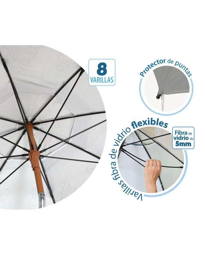 Ombrellone Grigio Ø 200 cm SPF50+ Boho Ombrellone Grigio Ø 200 cm SPF50+ Boho