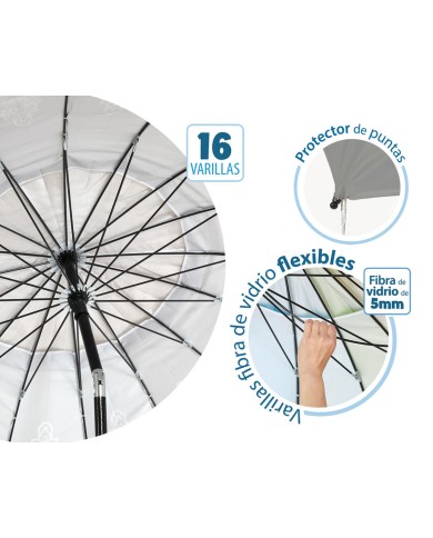 Ombrellone Bianco Ø 220 cm SPF50+ Boho Ombrellone Bianco Ø 220 cm SPF50+ Boho