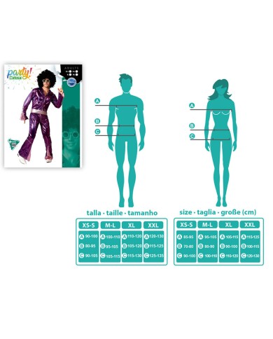 Costume per Adulti Fucsia Disco Costume per Adulti Fucsia Disco