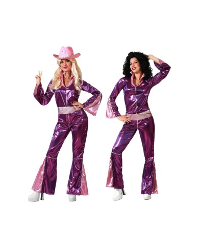 Costume per Adulti Fucsia Disco
