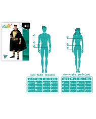 Costume per Adulti Nero Eroe di Fumetti Costume per Adulti Nero Eroe di Fumetti