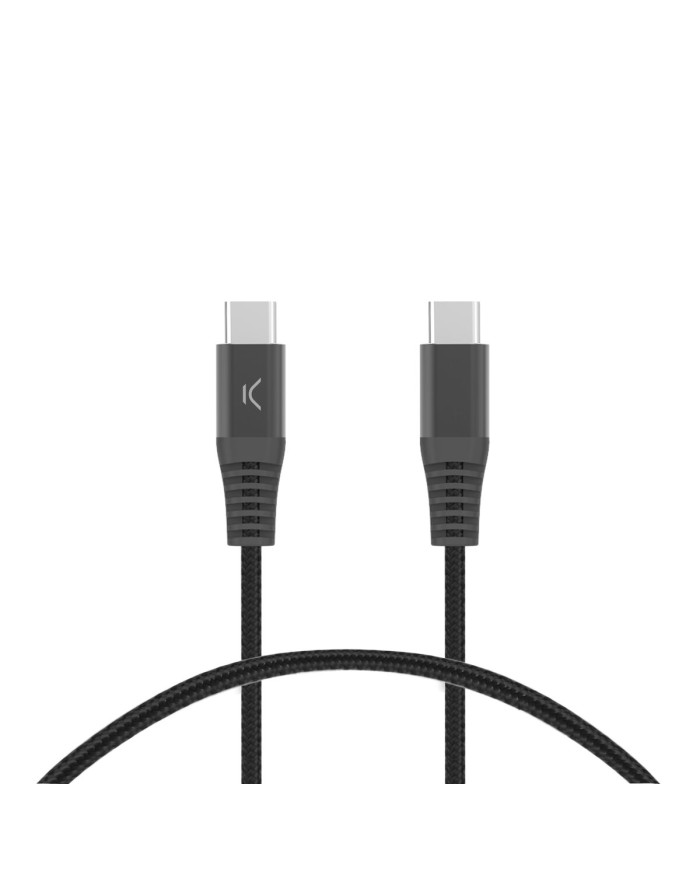 Cavo USB-C con USB-C KSIX Nero Cavo USB-C con USB-C KSIX Nero
