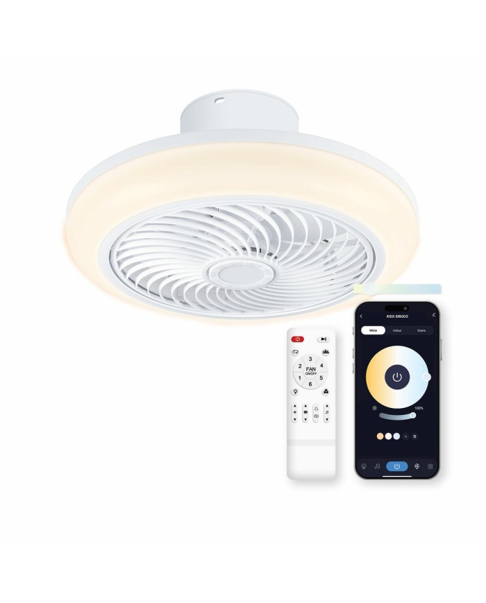 Ventilatore da Soffitto con Luce KSIX Siroco G (3000k - 6500k) Ventilatore da Soffitto con Luce KSIX Siroco G (3000k - 6500k)
