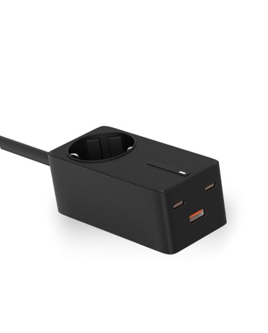 Caricabatterie da Parete KSIX GaN Nero 65 W Caricabatterie da Parete KSIX GaN Nero 65 W