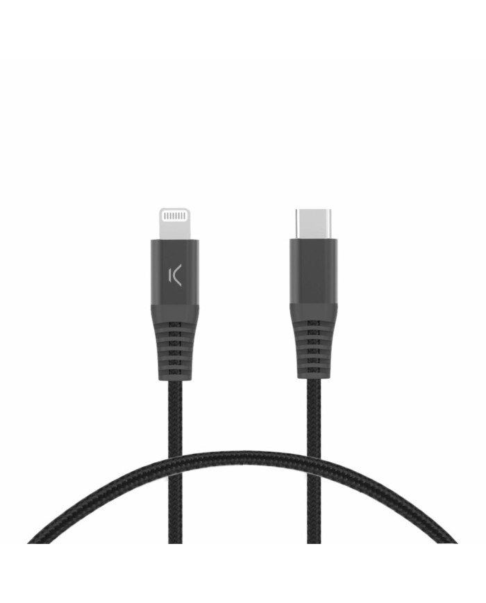 Cavo USB-C a Lightning KSIX Nero Cavo USB-C a Lightning KSIX Nero