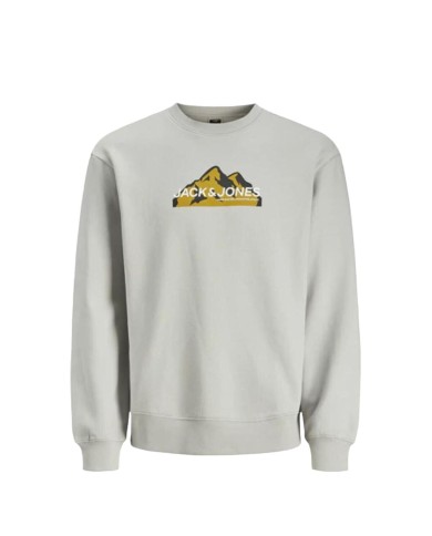 Felpa senza Cappuccio Uomo Jack & Jones SWEAT CREW NECK 12262094 Grigio Felpa senza Cappuccio Uomo Jack & Jones SWEAT CREW NECK 12262094 Grigio