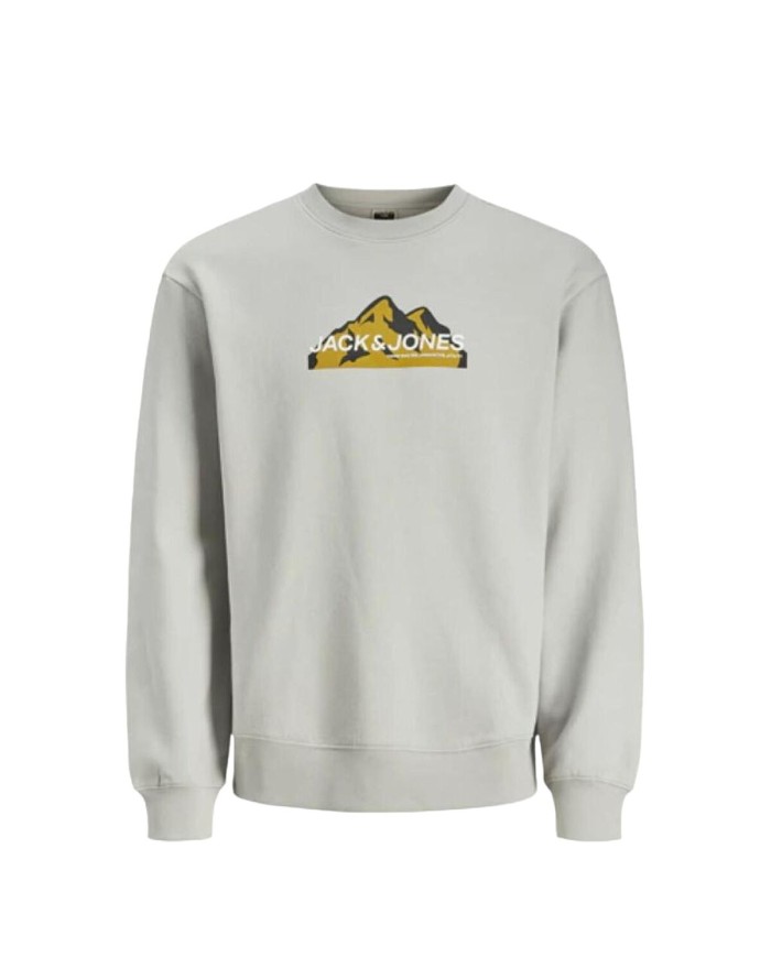 Felpa senza Cappuccio Uomo Jack & Jones SWEAT CREW NECK 12262094 Grigio