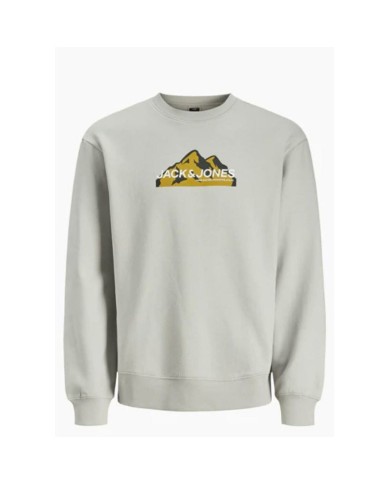Felpa senza Cappuccio Uomo Jack & Jones SWEAT CREW NECK 12262094 Grigio Felpa senza Cappuccio Uomo Jack & Jones SWEAT CREW NECK 12262094 Grigio