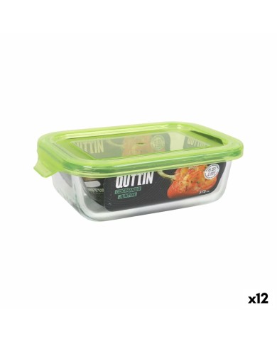 Porta pranzo Quttin Verde Rettangolare 375 ml 17 x 11 x 5 cm (12 Unità) Porta pranzo Quttin Verde Rettangolare 375 ml 17 x 11 x 5 cm (12 Unità)