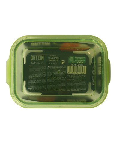 Porta pranzo Quttin Rettangolare 1L 22 x 15,5 x 6,5 cm (6 Unità) Porta pranzo Quttin Rettangolare 1L 22 x 15,5 x 6,5 cm (6 Unità)