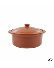Teglia Azofra Argilla cotta 24,5 x 23 x 16,7 cm Con coperchio (3 Unità)
