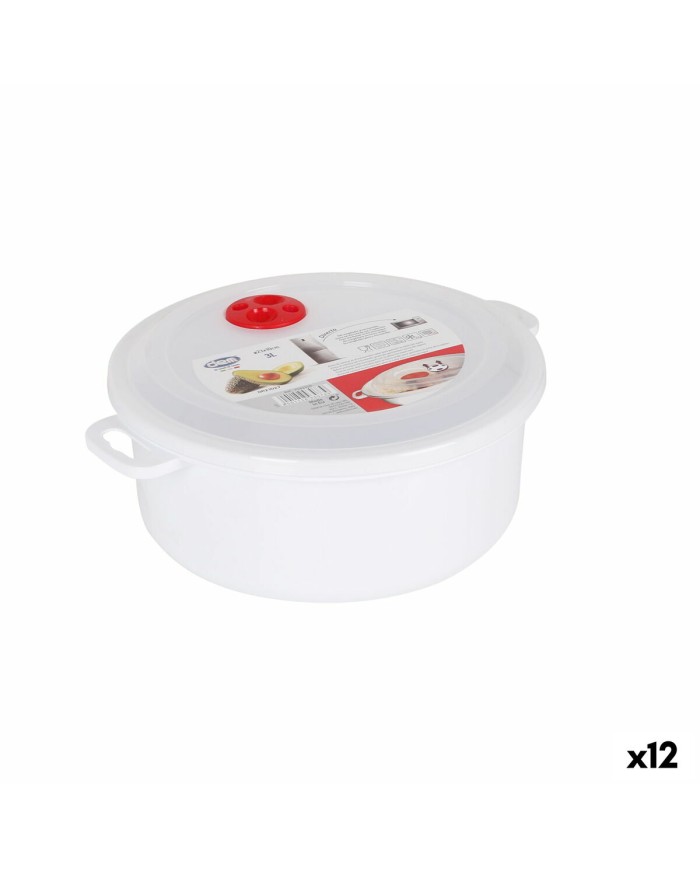 Porta pranzo con Coperchio a Microonde Dem 3 L 28 x 23 x 10 cm (12 Unità) Porta pranzo con Coperchio a Microonde Dem 3 L 28 x 23 x 10 cm (12 Unità)