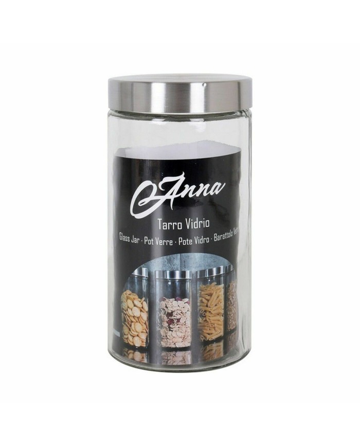Vaso Anna 1,7 L Vetro Acciaio 11 x 11 x 22 cm (12 Unità) Vaso Anna 1,7 L Vetro Acciaio 11 x 11 x 22 cm (12 Unità)