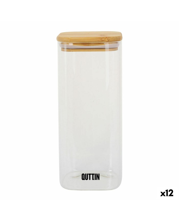 Contenitore per Conservare gli Alimenti Quttin Bambù Vetro Borosilicato 1 L (12 Unità) Contenitore per Conservare gli Alimenti Quttin Bambù Vetro Borosilicato 1 L (12 Unità)