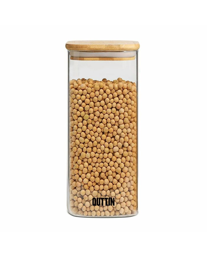 Contenitore per Conservare gli Alimenti Quttin Bambù Vetro Borosilicato 1 L (12 Unità) Contenitore per Conservare gli Alimenti Quttin Bambù Vetro Borosilicato 1 L (12 Unità)