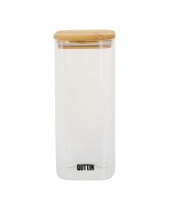 Contenitore per Conservare gli Alimenti Quttin Bambù Vetro Borosilicato 1 L (12 Unità) Contenitore per Conservare gli Alimenti Quttin Bambù Vetro Borosilicato 1 L (12 Unità)