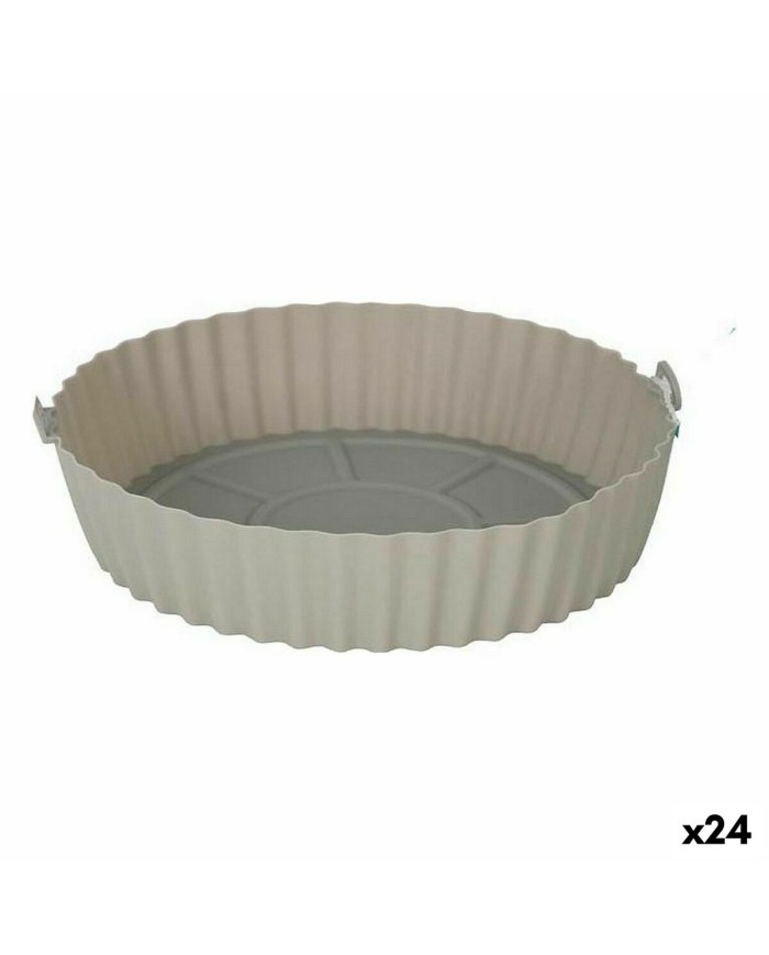 Cestello Pieghevole in Silicone per Friggitrice ad Aria Quttin Rotondo 20 x 20 x 4,5 cm (24 Unità)