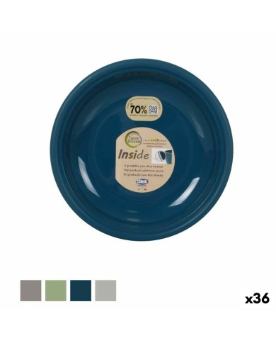 Piatto da pranzo Dem Inside Plastica Ø 25 x 25 x 2 cm (36 Unità)
