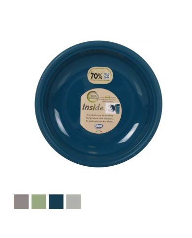 Piatto da pranzo Dem Inside Plastica Ø 25 x 25 x 2 cm (36 Unità)