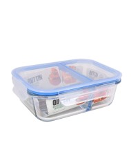 Porta pranzo Ermetico Quttin 2 Compartimenti Rettangolare 1 L (6 Unità)
