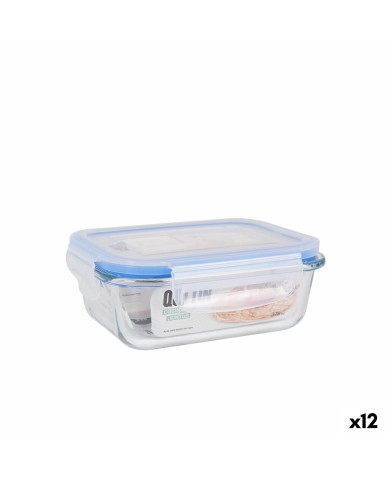 Porta pranzo Ermetico Quttin Rettangolare 375 ml (12 Unità)