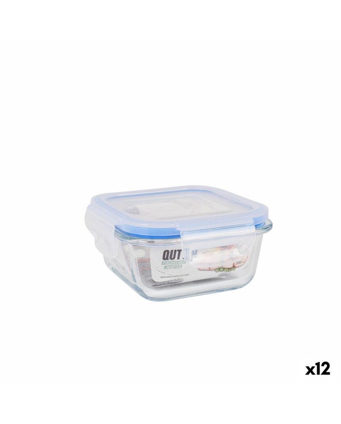 Porta pranzo Ermetico Quttin Quadrato 300 ml (12 Unità)