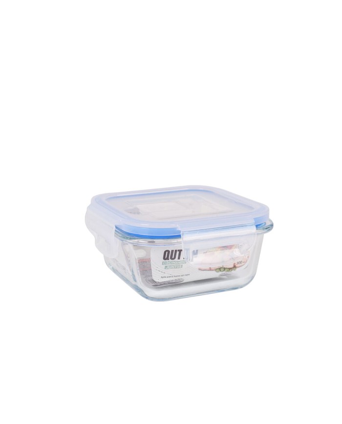 Porta pranzo Ermetico Quttin Quadrato 300 ml (12 Unità)