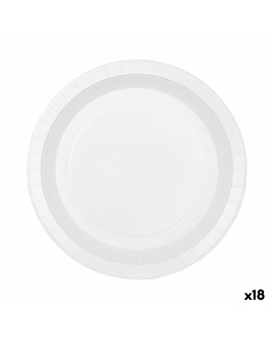 Set di piatti Algon Monouso Cartone Bianco 20 Pezzi 17 cm (18 Unità) Set di piatti Algon Monouso Cartone Bianco 20 Pezzi 17 cm (18 Unità)