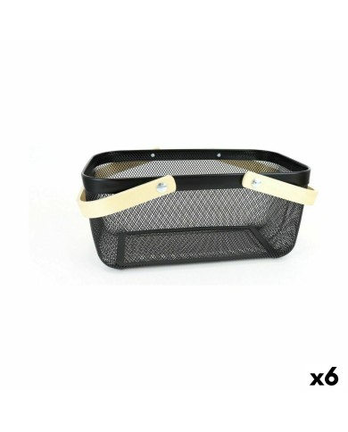 Cestino Multiuso Confortime Legno Metallo 40 x 28 x 18 cm (6 Unità) Cestino Multiuso Confortime Legno Metallo 40 x 28 x 18 cm (6 Unità)