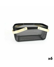 Cestino Multiuso Confortime Legno Metallo 40 x 28 x 18 cm (6 Unità)