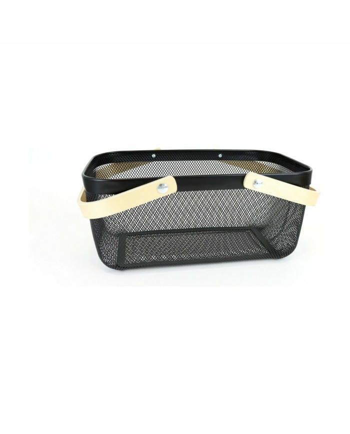 Cestino Multiuso Confortime Legno Metallo 40 x 28 x 18 cm (6 Unità)