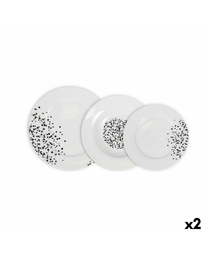 Set di Stoviglie La Mediterránea Motes Rotonda 18 Pezzi (2 Unità)