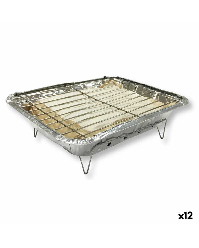Barbecue Usa e Getta Algon istantanea 24 x 31 x 6 cm (12 Unità)