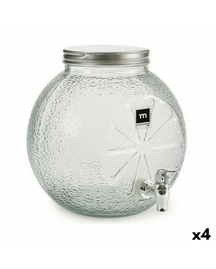 Dispenser di bevande La Mediterránea Rubinetto Vetro 5 L (4 Unità) Dispenser di bevande La Mediterránea Rubinetto Vetro 5 L (4 Unità)