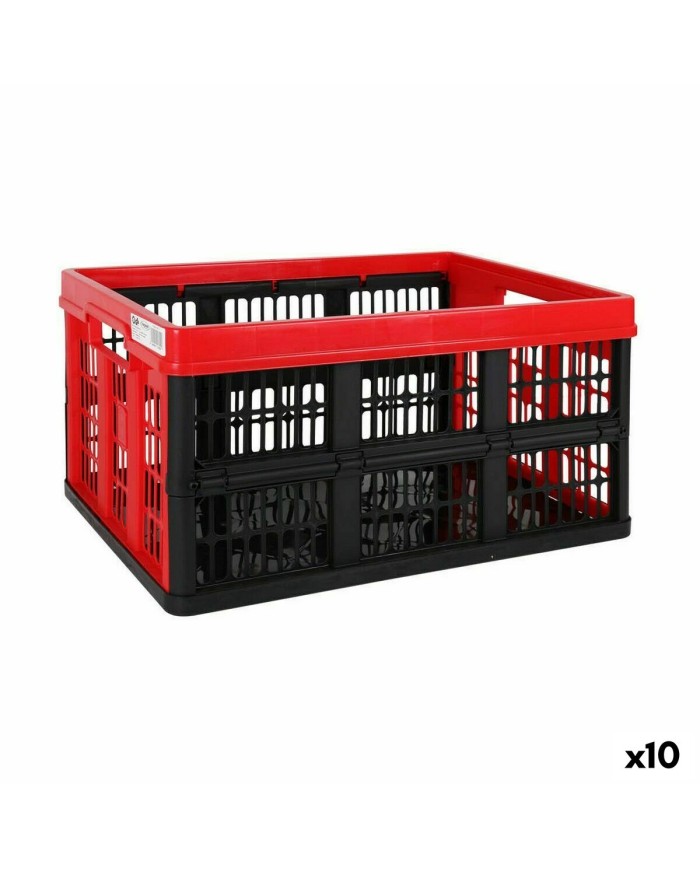 Scatola Pieghevole con Manici Tontarelli Voilà Rosso 45 L 53 x 37 x 27 cm (10 Unità)