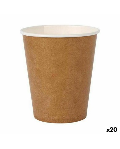 Set di Bicchieri Algon Monouso carta kraft 12 Pezzi 250 ml (20 Unità) Set di Bicchieri Algon Monouso carta kraft 12 Pezzi 250 ml (20 Unità)