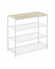 Scaffale Confortime Bianco Legno Metallo 60 x 30 x 63,5 cm (3 Unità)