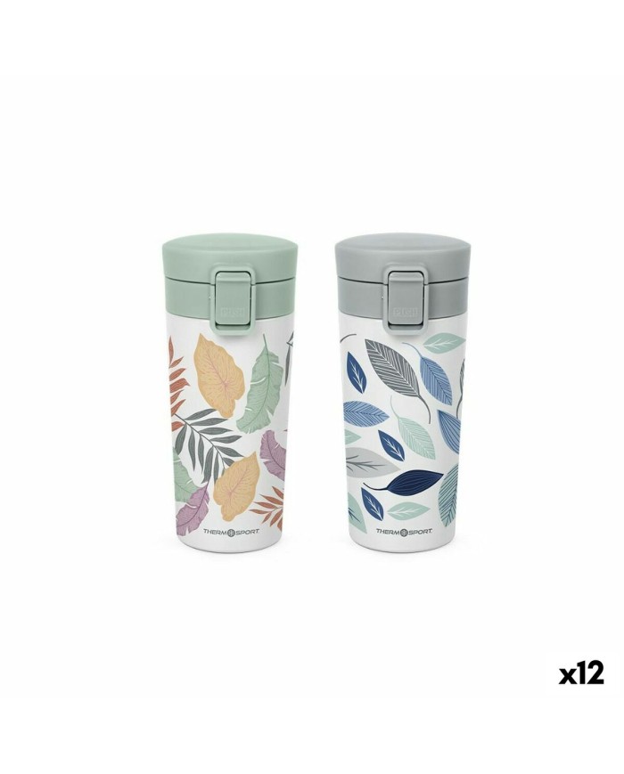 Tazza Thermos con Coperchio ThermoSport Fogli 360 ml (12 Unità)