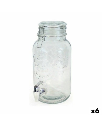 Dispenser di bevande La Mediterránea Rubinetto Vetro 4 L (6 Unità) Dispenser di bevande La Mediterránea Rubinetto Vetro 4 L (6 Unità)