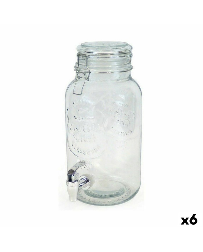 Dispenser di bevande La Mediterránea Rubinetto Vetro 4 L (6 Unità) Dispenser di bevande La Mediterránea Rubinetto Vetro 4 L (6 Unità)