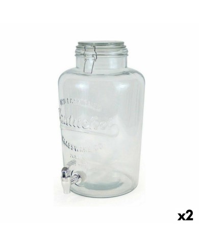 Dispenser di bevande La Mediterránea Rubinetto Vetro 8 L (2 Unità) Dispenser di bevande La Mediterránea Rubinetto Vetro 8 L (2 Unità)