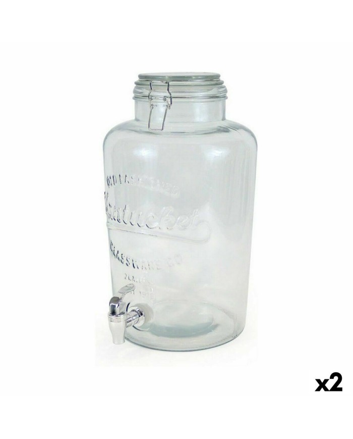 Dispenser di bevande La Mediterránea Rubinetto Vetro 8 L (2 Unità) Dispenser di bevande La Mediterránea Rubinetto Vetro 8 L (2 Unità)