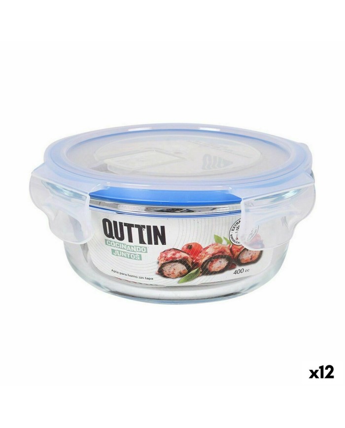Porta Pranzo Rotondo con Coperchio Quttin Trasparente 400 ml Ø 13,5 x 6 cm (12 Unità) Porta Pranzo Rotondo con Coperchio Quttin Trasparente 400 ml Ø 13,5 x 6 cm (12 Unità)